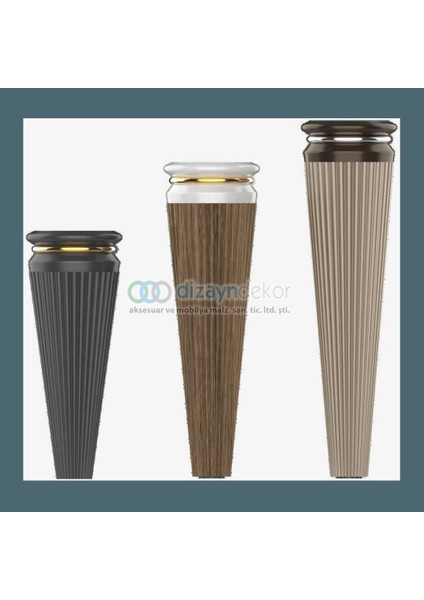 Çizgili Dolap Ayağı Mat Siyah 18 cm fiyatları