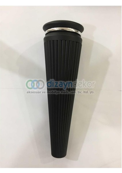 Çizgili Dolap Ayağı Mat Siyah 18 cm fırsatları