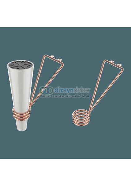 Konik Açılı Aksesuarlı Dolap Ayağı Parlak Altın Mat Siyah 20 cm fiyatları