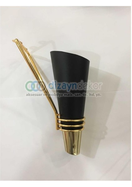 Konik Açılı Aksesuarlı Dolap Ayağı Parlak Altın Mat Siyah 20 cm fırsatları