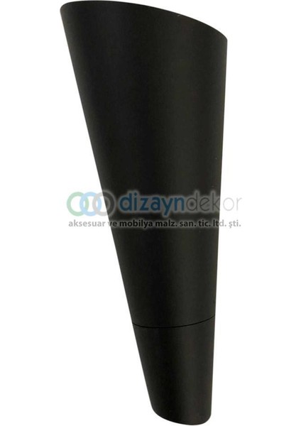 Konik Açılı Koltuk Kanepe ve Dolap Ayağı Mat Siyah 23 cm
