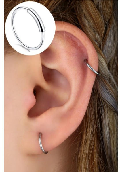 Çelik Kıkırdak 8 mm Halka Piercing