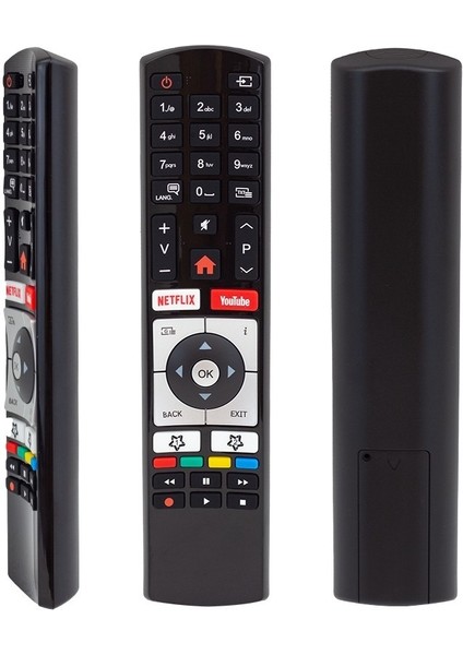 Kl Vestel RC4318 H0362A Netflıx-Youtube Tuşlu Tv Kumanda Yazısız (30100823) Siyah