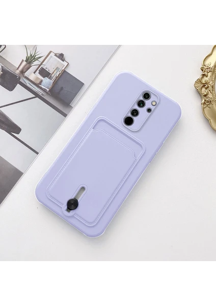 Xiaomi Redmi 9 Uyumlu Kılıf Zebana Kartlıklı Sweet Yumuşak Silikon Kılıf Lila