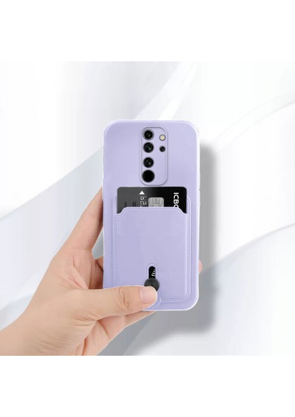 Xiaomi Redmi 9 Uyumlu Kılıf Zebana Kartlıklı Sweet Yumuşak Silikon Kılıf Lila