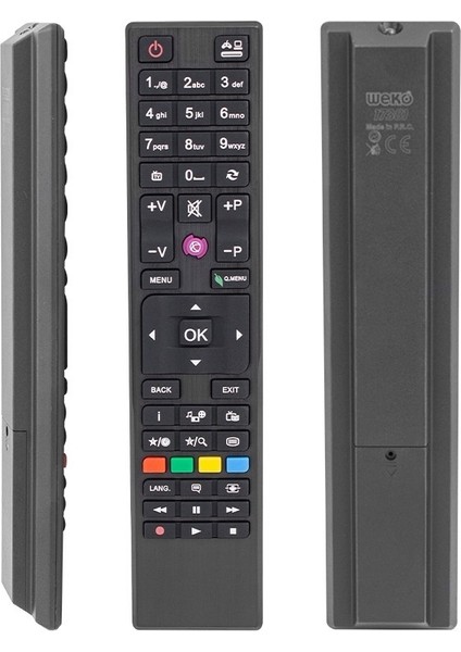Weko Kl Vestel-Seg-Regal Kare Göbek Mor Tuşlu Lcd-Led Tv Kumanda Siyah