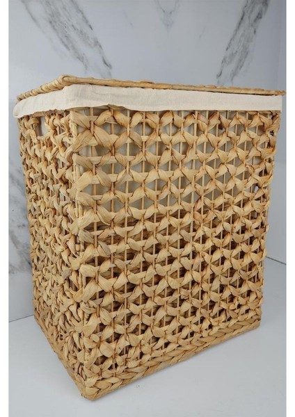 Dikdörtgen Katlanabilir Kelebek Desenli Hasır Bambu Kirli Çamaşır Sepeti Kahverengi - CL-11045 indirimleri