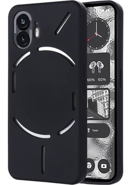Nothing Phone 2 Elektrocase Serisi Silikon Kılıf - Siyah AL3340