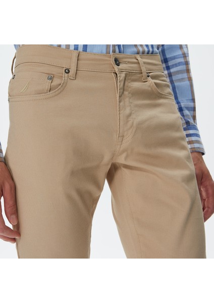 Nautıca Erkek Bej Slim Fit Desenli Pantolon P37029T.2TK fırsatları