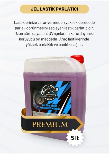 Lastik Parlatıcı Jel Premium 5lt