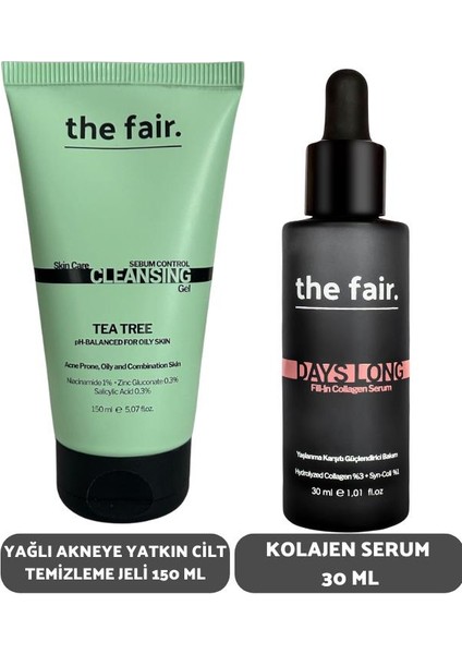 the fair. Akneye Yatkın Cilt Temizleme Jeli 150 ml ve Kolajen Serum 30 ml