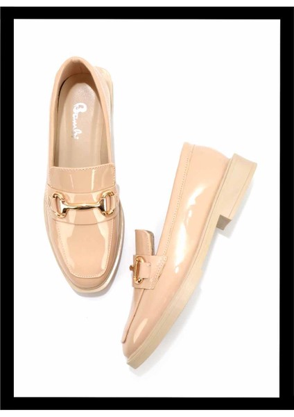 Bej Rugan Kadın Loafer Ayakkabı K01915050308