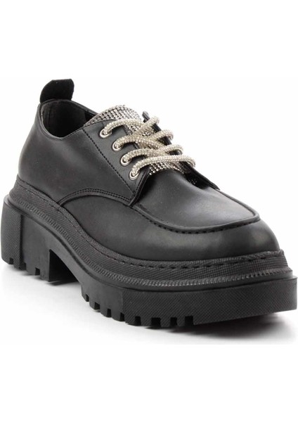 Siyah Lame Taşlı Kadın Loafer Ayakkabı K01503741709 modelleri