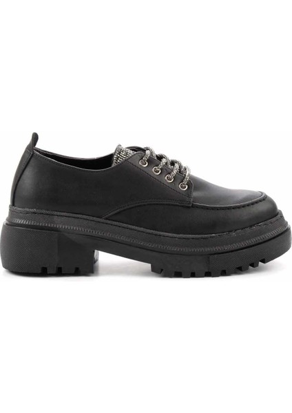 Siyah Platin Taşlı Kadın Loafer Ayakkabı K01503741709 fiyatları
