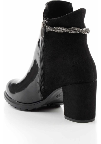 Siyah Siyah Süet Kadın Bot & Bootie K02404016508