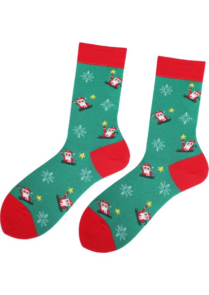 Erkek 6'lü Pamuklu Uzun Çorap Noel Hediye Christmas (Yurt Dışından) modelleri