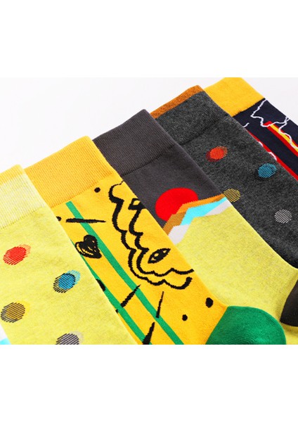Erkek 5'lü Pamuklu Uzun Çorap Noel Hediye Christmas (Yurt Dışından) fırsatları