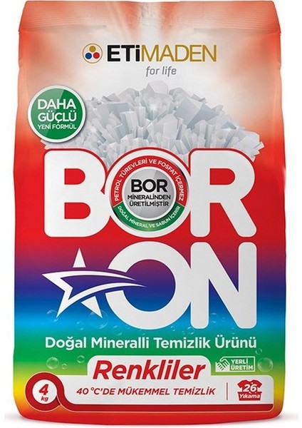 Doğal Mineralli Toz Temizlik Ürünü 4 kg - Renkliler 4 Adet