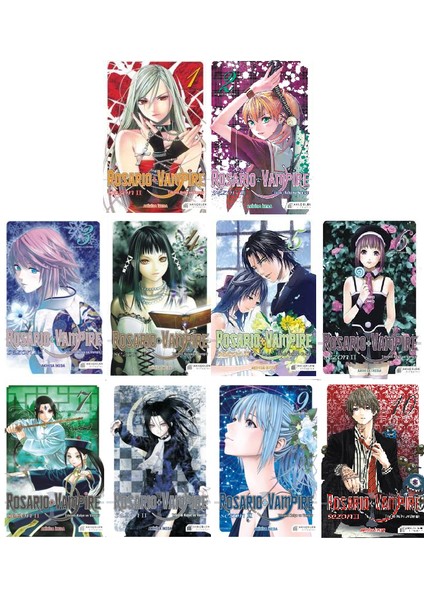 Rosario Vampire 2. Sezon 10 Kitap Manga Seti - Akihisa Ikeda