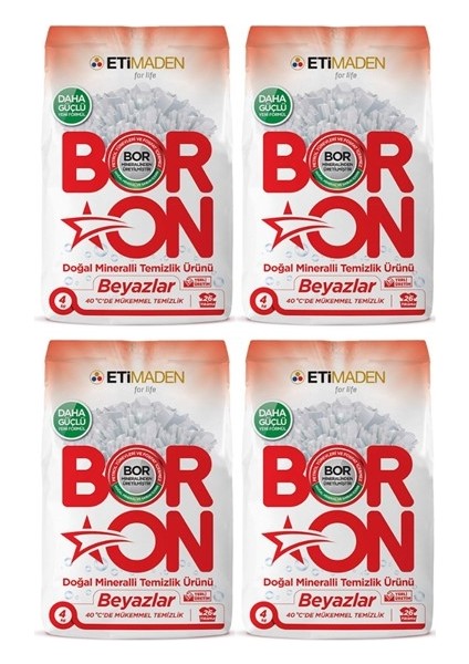 Doğal Mineralli Toz Temizlik Ürünü 4 kg - Beyazlar 4 Adet