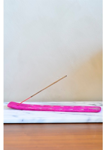 Pembe - Gümüş Yaldızlı Buda Motifli Kayık Tütsülük fiyatları