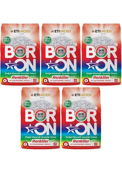 Doğal Mineralli Toz Temizlik Ürünü 4 kg - Renkliler 5 Adet
