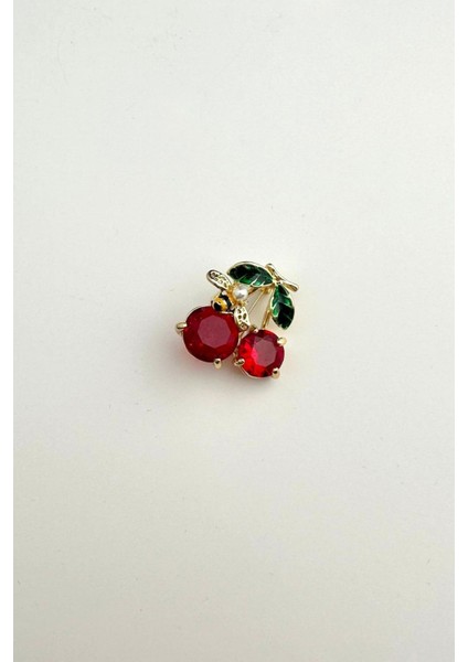 Arı Detaylı Kiraz Broş (En:2 cm Boy:3 Cm) fiyatları