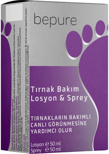 El ve Ayak Tırnak Bakımı Seti 100 ml (50ML Losyon + 50ML Sprey)