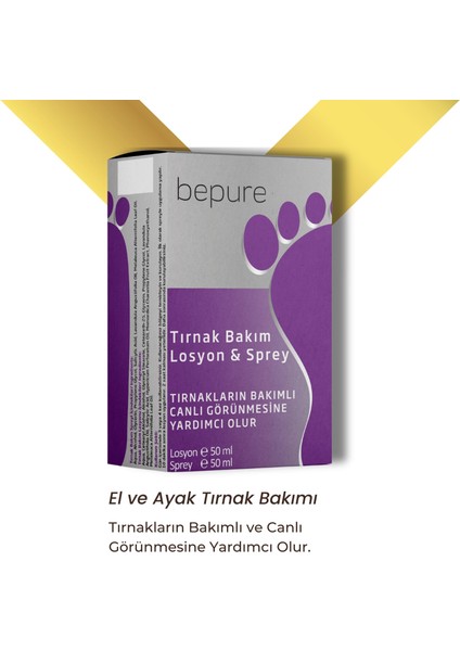 El ve Ayak Tırnak Bakımı Seti 100 ml (50ML Losyon + 50ML Sprey)