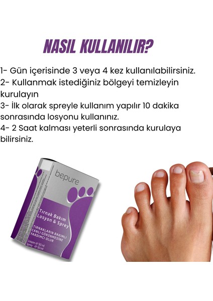 El ve Ayak Tırnak Bakımı Seti 100 ml (50ML Losyon + 50ML Sprey)