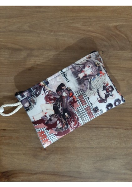 Genshin Impact-Hu Tao Kolaj Desenli Tasarım Kalemlik-Cüzdan