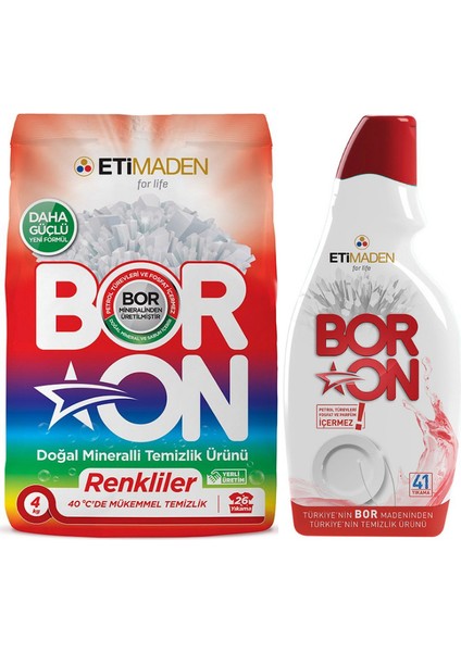 Doğal Mineralli Toz Temizlik Ürünü Renkliler + Boron Jel Bulaşık