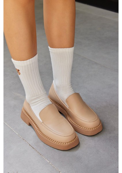 Belissa Bisküvi Deri Kadın Loafer