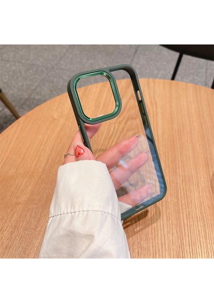 iPhone 15 Plus Uyumlu Kılıf Metal Tuş ve Kamera Çerçeveli Arkası Sararmaz Şeffaf Kenarları Renkli fiyatları