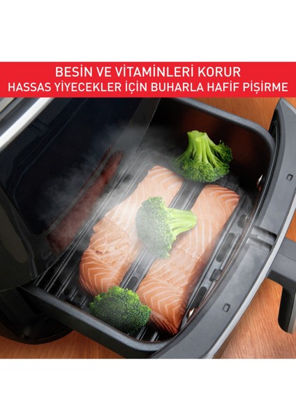 FW2018 Easy Fry & Grill & Steam+ Yağsız Fritöz Airfryer, Kızartma & Izgara & Buharlı Pişirme, Onerous Mutfak Tartısı Hediye