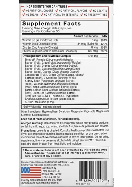 Nighttime Fat Burner, Leanfire Pm, 60 Vegetable Capsules fiyatları
