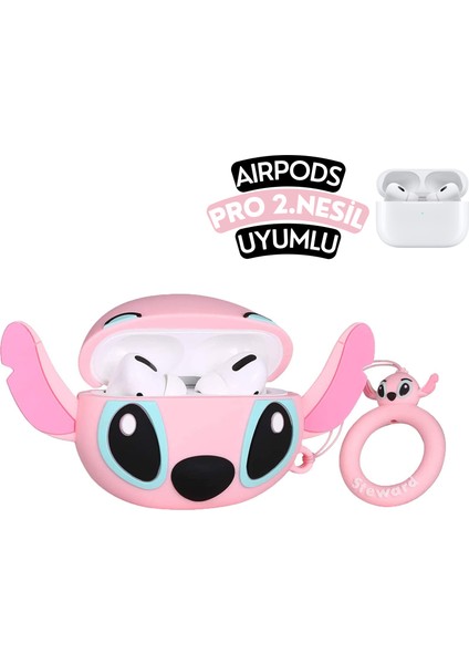 Airpods Pro 2. Nesil Uyumlu Stitch Figürlü Sevimli Kulaklık Kılıfı