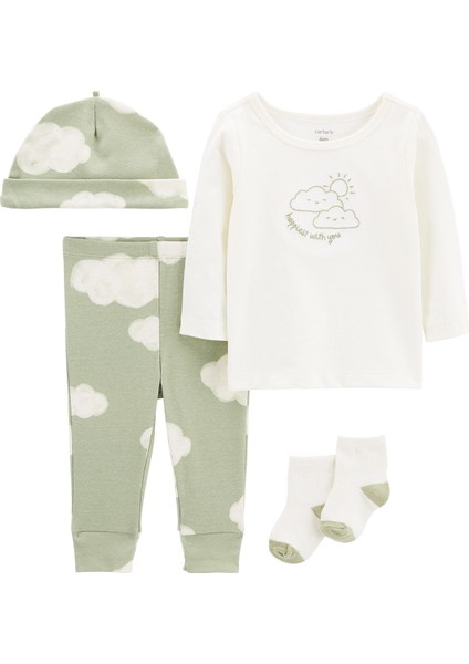 Bebek 4'lü Alt Üst Set Yeşil