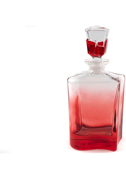 Kırmızı Degrade Cam Şişe 29 cm 800 ml