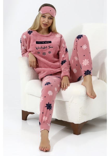 F5009 Peluş Welsoft Polar Kışlık Yumoş Kadın Pijama Takımı fiyatları