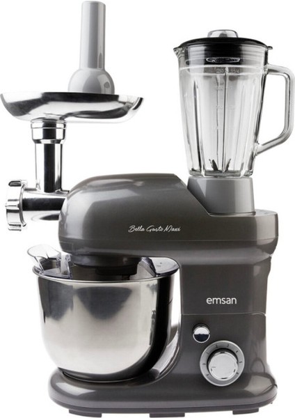 Bella Gusto Maxi Antrasit Stand Mikser Mutfak Şefi 1300W 5 Lt modelleri