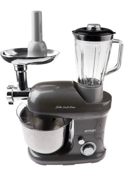 Bella Gusto Maxi Antrasit Stand Mikser Mutfak Şefi 1300W 5 Lt indirimleri