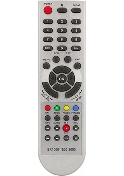 Weko Kr Redlıne BR-1000*1500*2000 Pvr Uydu Kumandası Siyah