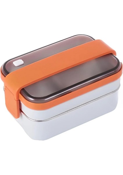 Bento 1200ML Çift Renk Lunchbox Yeni Koleksiyon 2 Katlı Çelik Sefer Tası Yemek Kutusu