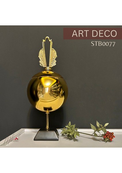 Art Deco 3'lü Set Metal & Beyaz Mermer Dekoratif Tabak & Kase Masa Komodin Konsol Şifonyer