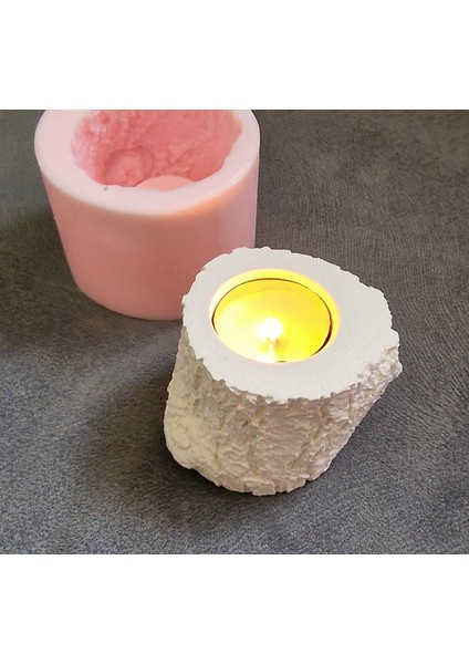 8cm Kütük Mumluk Silikon Kalıp K-1235 modelleri