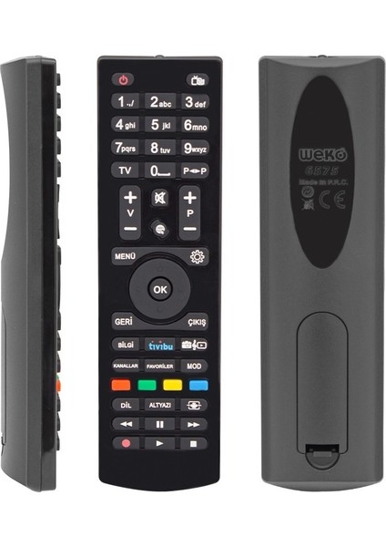Tıvıbu Weko Kr Tivibu Hd Uydu Kumanda Siyah