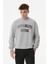 Yazılı Bisiklet Yaka Oversize Sweatshirt 5