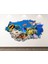 Büyük Akvaryum Balıklar ve Deniz Canlıları Full Hd Baskı 3D Duvar Sticker 1