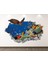Büyük Akvaryum Balıklar ve Deniz Canlıları Full Hd Baskı 3D Duvar Sticker 1